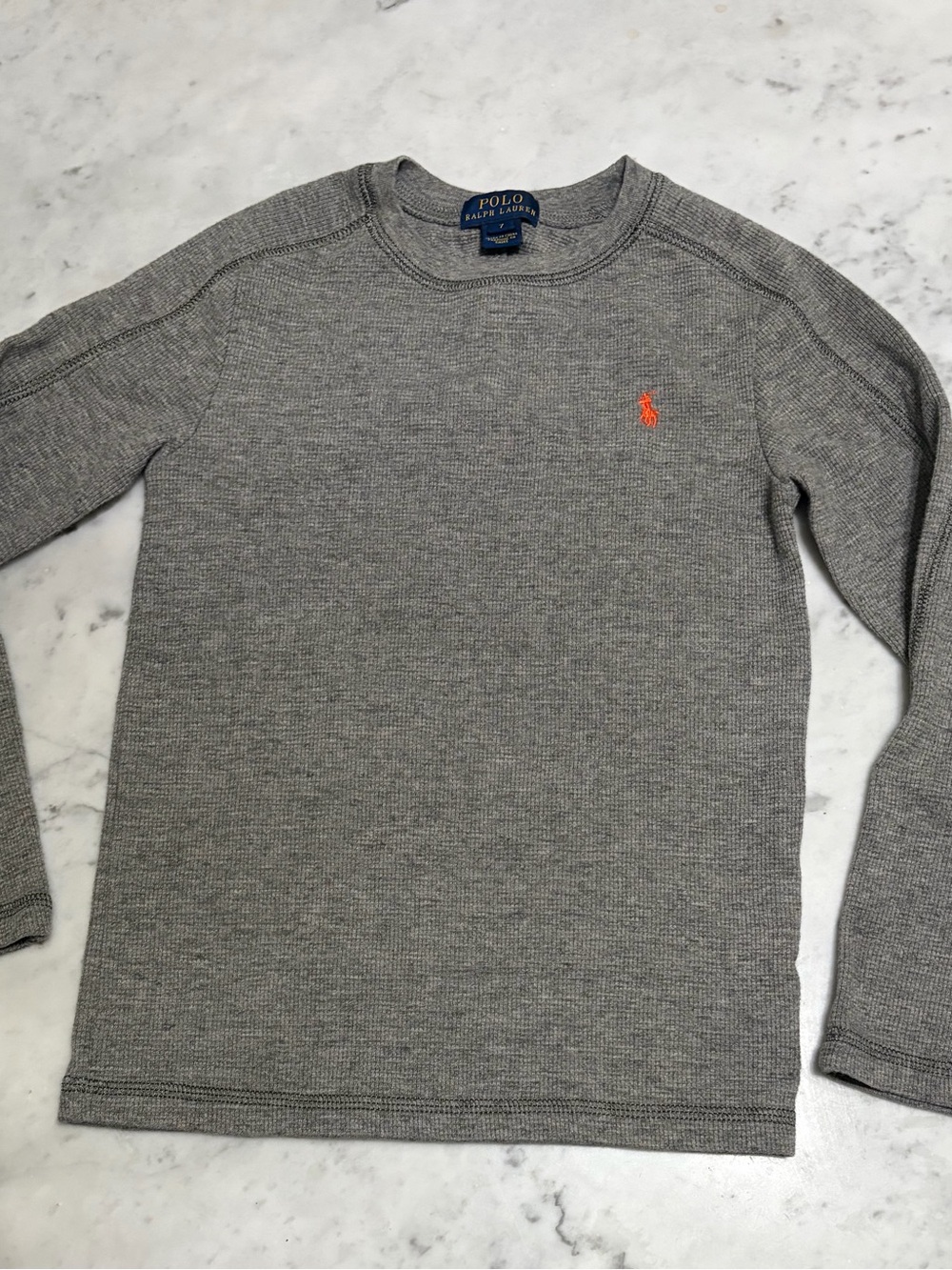 Polo by Ralph Lauren Gray Crewneck with Orange Pony